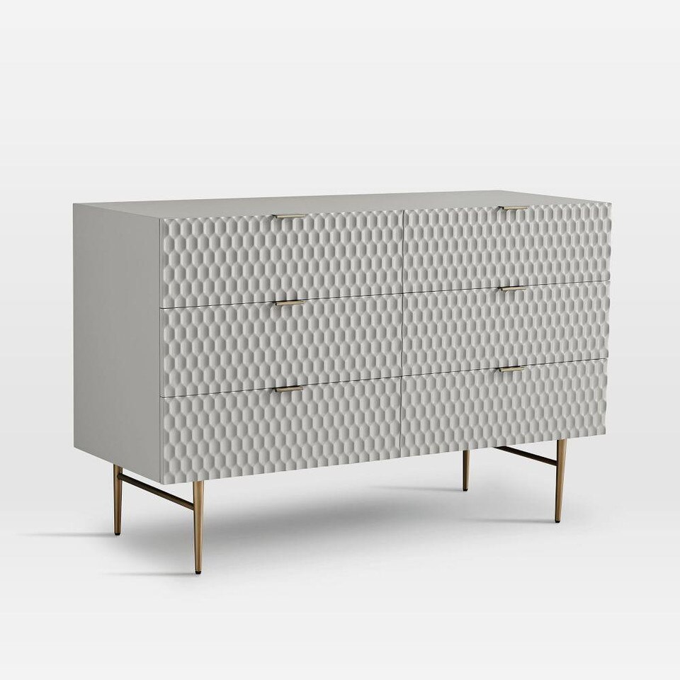 Audrey 6Drawer Chest Mist Grey west elm United Kingdom